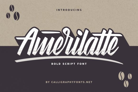 Amerilatte Font: A Bold Handwritten Typeface for Digital Design