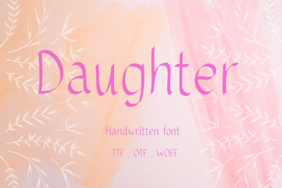 Daughter Font: A Handwritten Typeface for Modern Branding