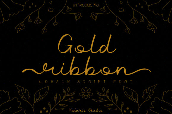 Gold Ribbon Typeface: Elegance in Every Letter
