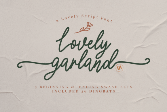 Lovely Garland: A Script Font with Heartfelt Charm