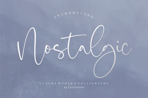 Nostalgic Font: A Luxurious Handwritten Typeface for Creative Makers