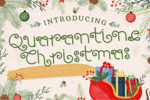 Quarantine Christmas Font: A Handwritten Typeface for Holiday Crafts